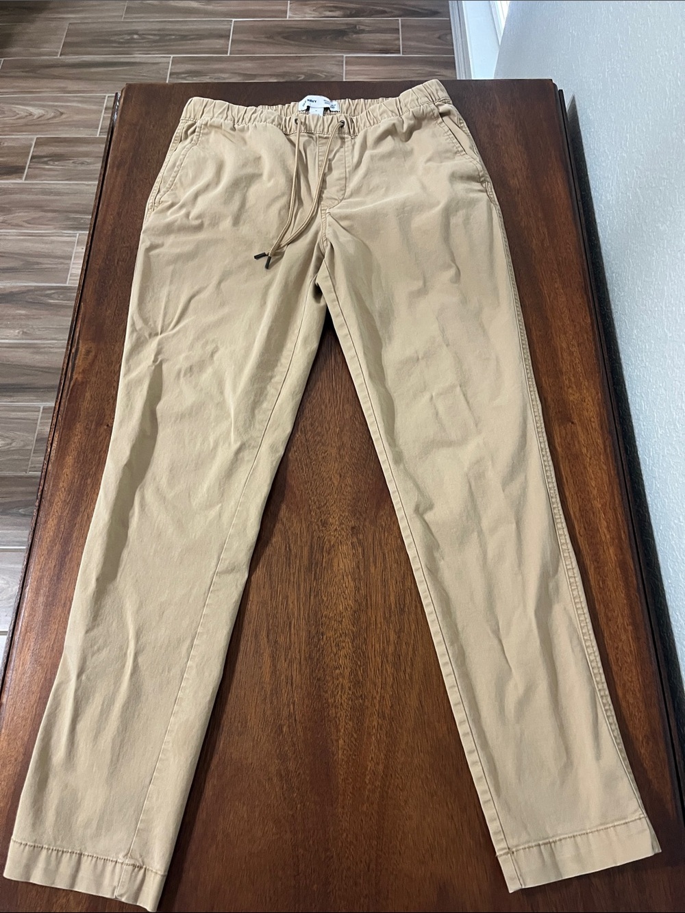 Old Navy Tan Straight-Leg Pants SZ M Flex